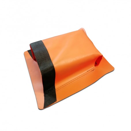 Foot strap orange en PVC pour raft