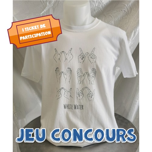 T-shirt &quot;White Water Signs&quot; - Kayak Session + 1 ticket jeu concours