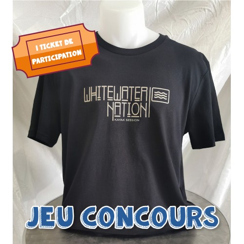 T-shirt &quot;Whitewater Nation&quot; - Kayak Session x Dewerstone + 1 ticket jeu concours